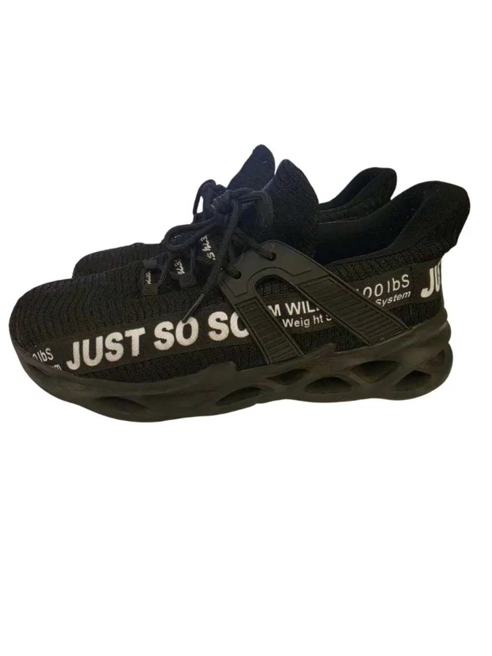 Just So So Steel Toe Work Shoes Mens 10.5 Black Lightweight Safety Sneakers - Picture 3 of 8